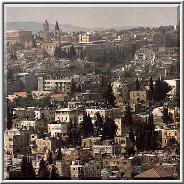 Jerusalem. View of neighborhood of the Old Sity from Hebrew University
